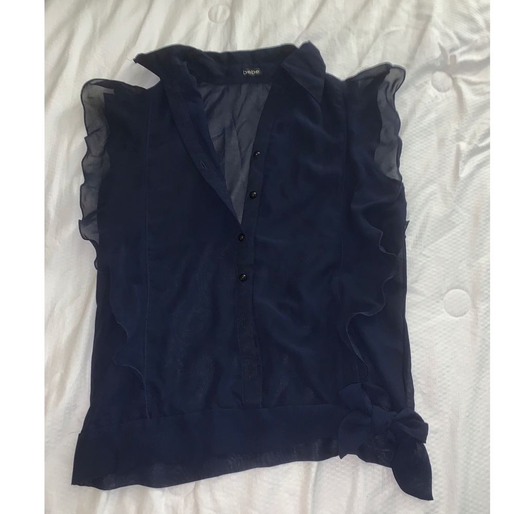 BEBE sheer dress shirt